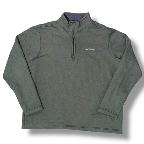 VETEMENTS Columbia Great Hart Mountain III mezza zip verde pullover giacca uomo taglia large