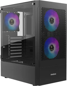 GAMDIAS RGB Gaming ATX Mid Tower Computer PC Case with Side Tempered Glass Pa... - Picture 1 of 12