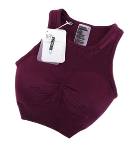 GYMSHARK Damen Sport BH XS Lila Ärmellos Stretch Gym Activewear * - Bild 1 von 5