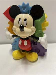 Salvadanaio vintage Topolino Clubhouse ceramica con ingranaggi raro nuovo con scatola - Foto 1 di 9