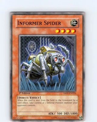 Yu-Gi-Oh TCG Informer Spider ABPF-EN024 1st Edition Regular Common Card NM - Image 1 of 2