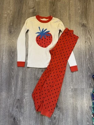 Hanna Andersson Girls Strawberry Pajamas Size 10 140 - Image 1 of 2