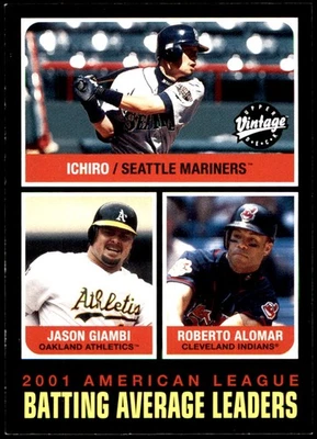 Ichiro Suzuki / Jason Giambi / Roberto Alomar LL 2002 UD Vintage #271 MLB LER - Imagem 1 de 2