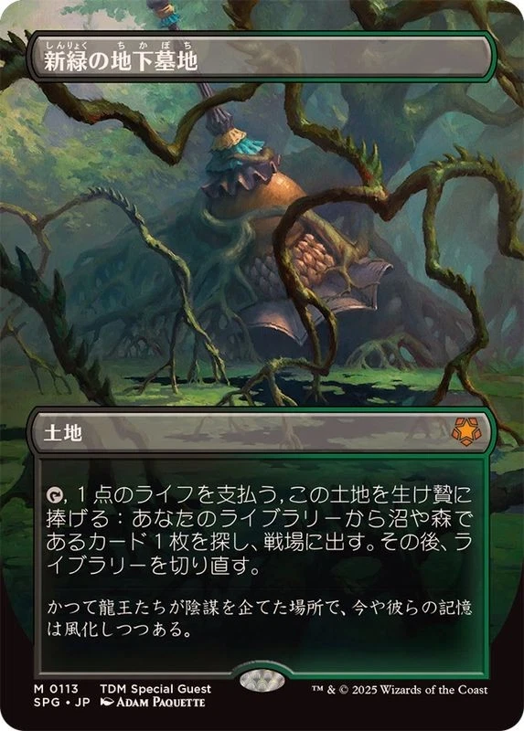 MTG FOIL Full Art 0113 Verdant Catacombs Japanese [SPG] - Image 1 of 1