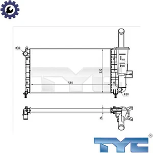 RADIATOR ENGINE COOLING 709-0026-R FOR FIAT PUNTO/Hatchback/Van 1.2L 4cyl PUNTO - Picture 1 of 6