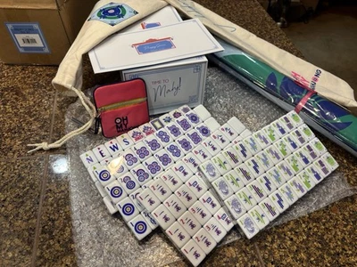 Oh My Mahjong Preppy Soiree Tiles and Mat, Retired, NIB *See notes* - Image 1 of 4