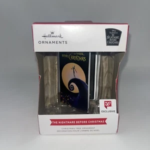 NEW Hallmark 2021 Nightmare Before Christmas VHS Red Box Ornament Skellington - Picture 1 of 6