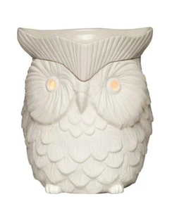 Scentsy White Owl Wax Melting Warmer Light Fragrance Home Decor Discontinued - Picture 1 of 11