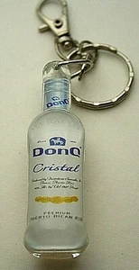 Vintage DonQ Cristal Rum Plastic Bottle Lucite Ad Promo Key Chain New NOS - Picture 1 of 3
