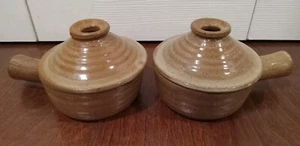 Set of 2 Cormium Stoneware Handled Bowls French Onion Soup Bowl Soup Terrain - Picture 1 of 13