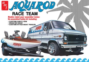 AMT 1338 Escala 1/25 1975 Aqua Rod Chevy Van, Kit Modelo Remolque Barco de Carreras Plástico - Imagen 1 de 1