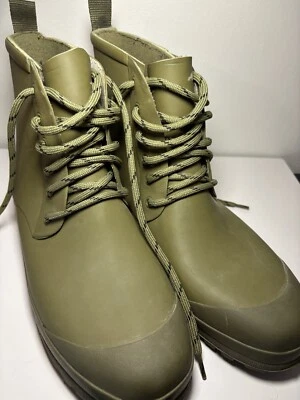 Botas de lluvia MADEWELL de goma oliva con cordones superiores para mujer talla 9 Foto 1 de 4