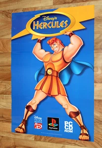  Póster Promocional Vintage Disney's Hercules Game Store Muy Raro Playstation 1 PS1  - Imagen 1 de 6