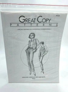 NUEVO Chaleco y Pantalones Cárdigan de Diseñador 665 Grandes Patrones de Copia XS S M L XL De Colección - Imagen 1 de 2