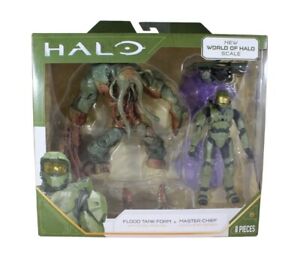 Jazwares World of Halo Flood Tank Form & Master Chief 4" Action Figure 2-Pack