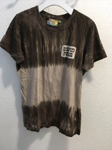 Big Bud Press Binding Neck Tie Dye T Shirt Brown Size M - Picture 1 of 4