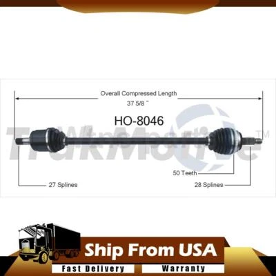 1x eje CV delantero izquierdo TrakMotive automático para Honda Accord 1990-1993 Foto 1 de 2