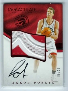 Jakob Poeltl 16/17 Immaculate auto patch RC #PP-JP SN #06/25 - Picture 1 of 2
