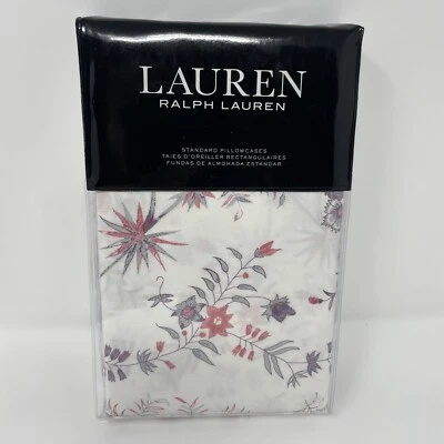 Ralph Lauren Maddie Blossom Floral 2 Fundas de Almohada Estándar 20x32 pulgadas 100% Algodón Foto 1 de 4
