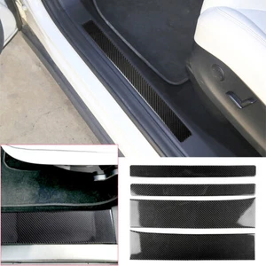 4×Soft Carbon Fiber Door Sill Padel Scuff Guard Trim for Tesla Model X 2014-2017 - Bild 1 von 9