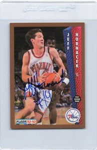 1992/93 Fleer #171 Jeff Hornacek 76ers Signed Auto *K4846 - Picture 1 of 2