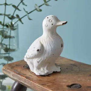 Estatuilla de patito de hierro fundido de granja primitiva - Imagen 1 de 4