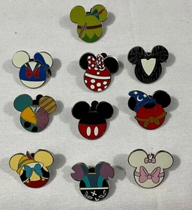 Prendedores intercambiables de iconos de personajes de Walt Disney World en forma de cabeza de Mickey *Tú eliges* - Imagen 1 de 31