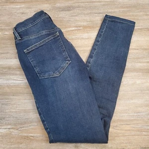 Free People Jeans Womens 27 26x27 Blue Straight Leg Mid Rise Denim Preppy Casual - Picture 1 of 17