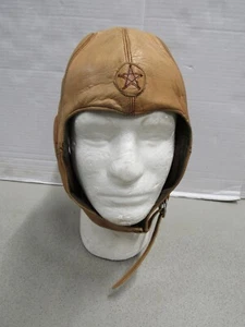 WW2 Japanese Pilot Leather Summer Flight Helmet Flyers Helmet Original - Picture 1 of 24