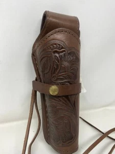Cowboy Leather Gun Holster 70108 Right Hand Wine Embossed 45 cal Brand New - Picture 1 of 4