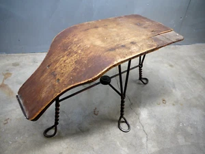 VTG Industrial STEAMPUNK Shoe Store OLD bentwood SALESMAN Fitting SIZING Stool - Picture 1 of 11