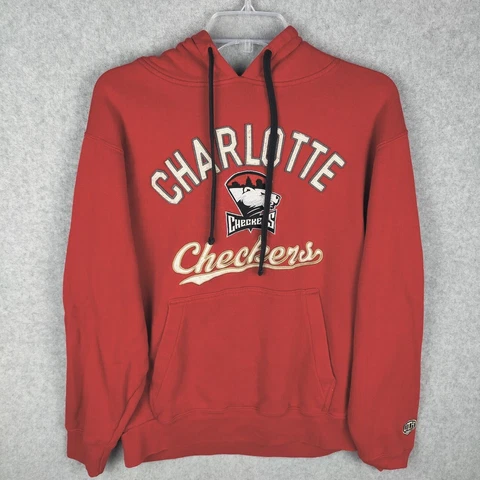 Old-Time Hockey Size Medium Dusty Red Charlotte Checkers Hoodie Cover
