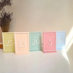 Custom Wedding Table Sign Acrylic Wedding Table Numbers Wedding Table Decor - Picture 1 of 18