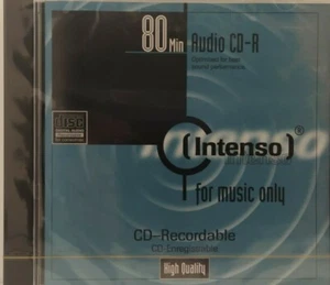 Intenso CD-R Audio Music 80 Min / 700MB CDR Recordable Digital Audio Blank Disc - Picture 1 of 6