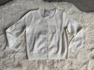 BONPOINT GIRLS BRAND NEW SPARKLY OFF WHITE CARDIGAN, AGE 4 YEARS RETAIL £100 - Picture 1 of 11