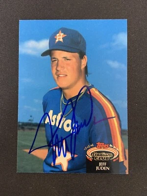 Auto RC JEFF JUDEN 1992 Topps Stadium Club #479 Signed Rookie Card Astros - Image 1 of 2