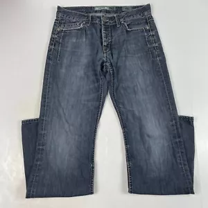 Buckle BKE Jean Men 31 x 33 Blue Carter Straight Medium Wash Distressed Denim - Picture 1 of 14