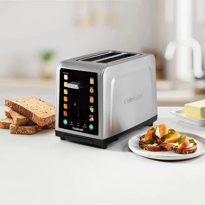 Cuisinart SimpliTouch XL Color Touchscreen 2-Slice Toaster, Stainless Steel NEW - Image 1 of 4