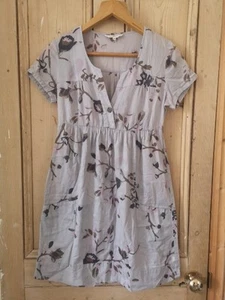 Sandwich Blue / Multi Short Sleeve Cotton Scoop Neck Dress Tunic Size 8 UK 36 EU - Picture 1 of 19