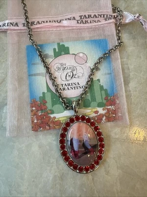 "Collar plateado 16"" Tarina Tarantino Wizard of Oz Collection Rubí pantuflas 2009" Foto 1 de 4