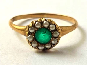 Victorian Ring in 10k Gold, 1910's, Vintage Jewelry - Picture 1 of 3