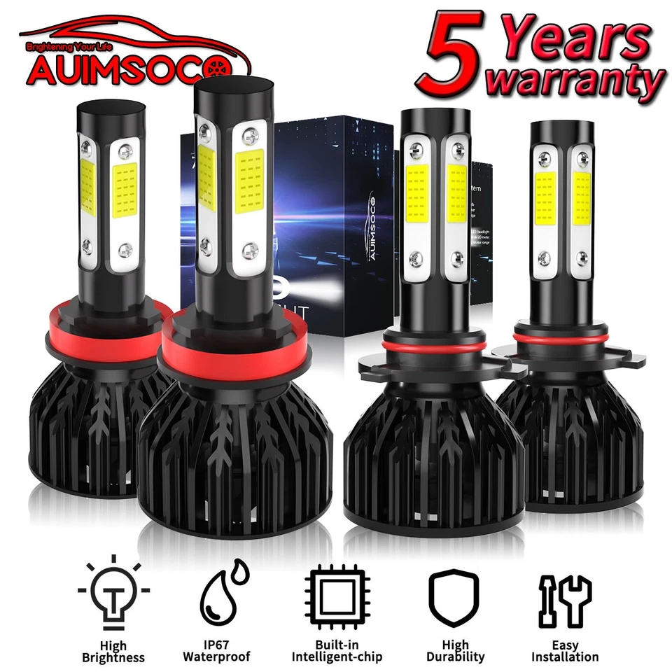 Faros LED blancos fríos brillantes enchufables 6500K para Toyota Prius 2012-2015 Foto 1 de 4