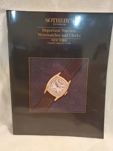 Important Watches, Wristwatches and Clocks, Sotheby's Catalog February 11, 1992 - Picture 1 of 7
