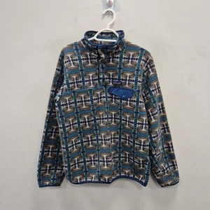 Patagonia Synchilla Snap T Fleece Snow Beam Periwinkle Pullover Jumper Medium - Picture 1 of 7