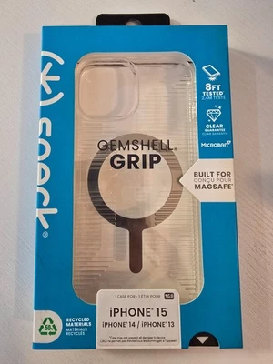 Funda de teléfono Speck GemShell con agarre para iPhone 15 / iPhone 14 / iPhone 13, transparente *NUEVA Foto 1 de 4