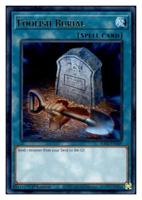 Yugioh Foolish Burial (UR) RA02-EN049 Ultra Rare NM - Image 1 of 2