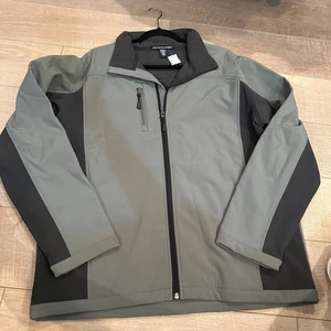 DEVON & JONES MENS WATER REPELLANT JACKET NEW BLACK GRAY LARGE - Picture 1 of 7