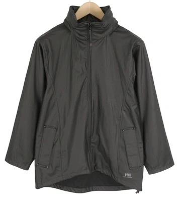 Helly Hansen Mujer CHAQUETA S Negro Capucha Oculta Repele el Agua Zip Ligero - Imagen 1 de 4