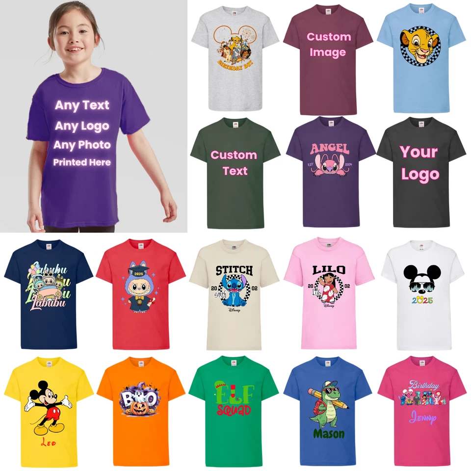 UT CUSTOM WEAR Personalized T-Shirt | Kids Name School Custom Tee | Birthday Gift