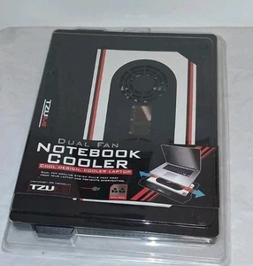Tzumi Dual Fan 16" Notebook/Laptop Cooler USB Plug and Play Cassette Tape Shaped - Picture 1 of 8